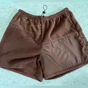 Patchy sweat shorts.